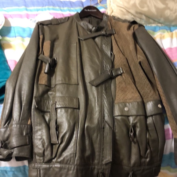 Jackets & Blazers - Olive green, leather, and suede jacket From Turkey Size 38 (8)